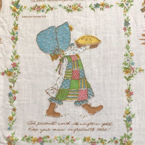 Vintage Holly Hobbie Twin Size Flat Sheet - Picture 7 of 8